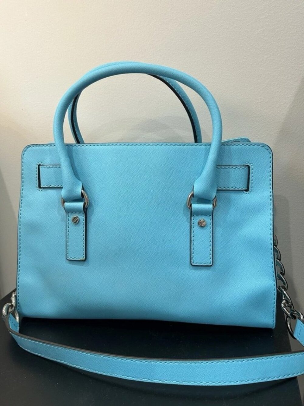 Michael Kors Hamilton Turquoise Shoulder Bag - Picture 4 of 10